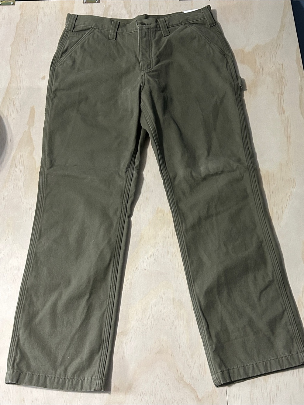 Carhartt Olive Green Straight-Leg Work pants 34x30